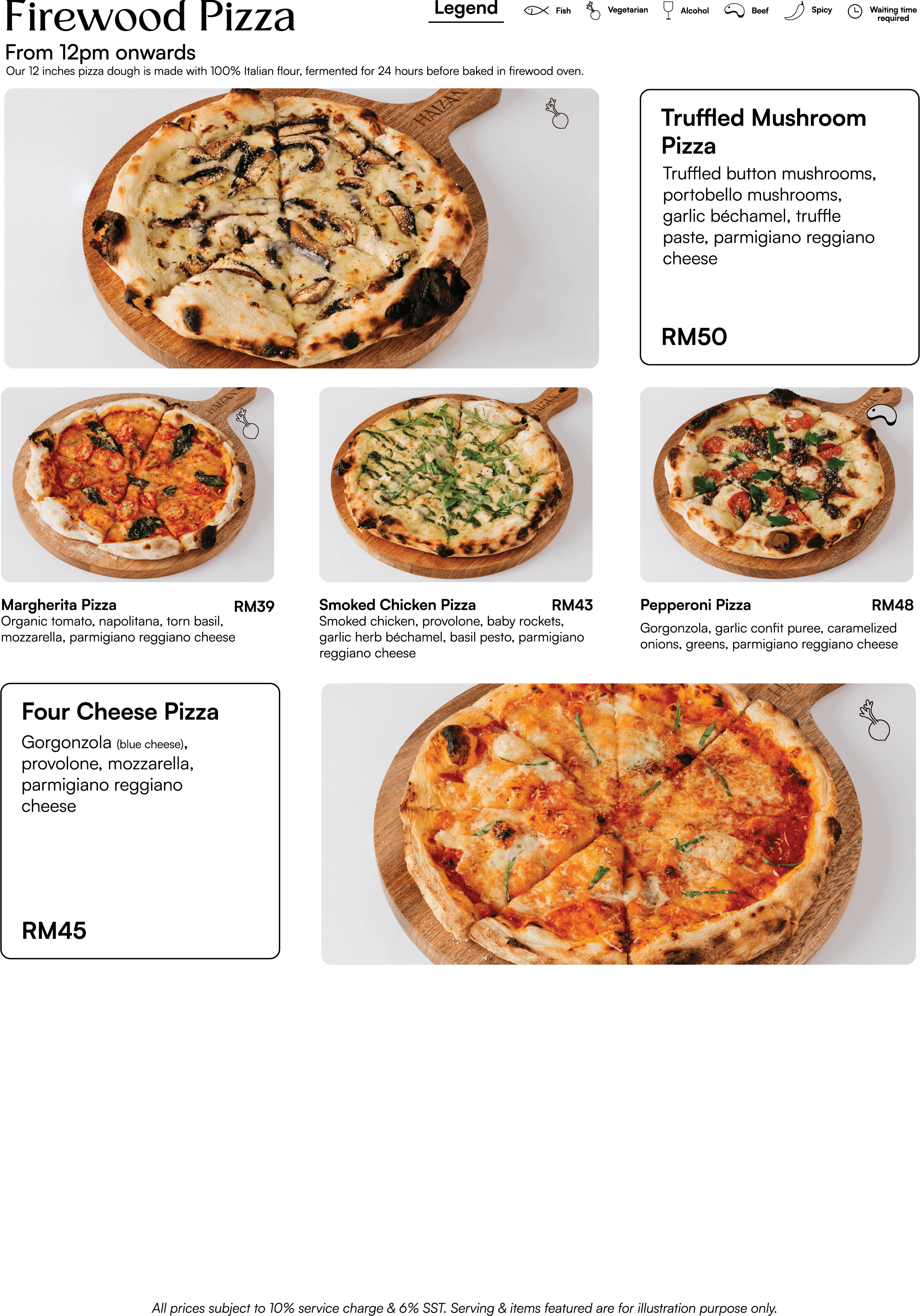Menu | Firewood Pizza