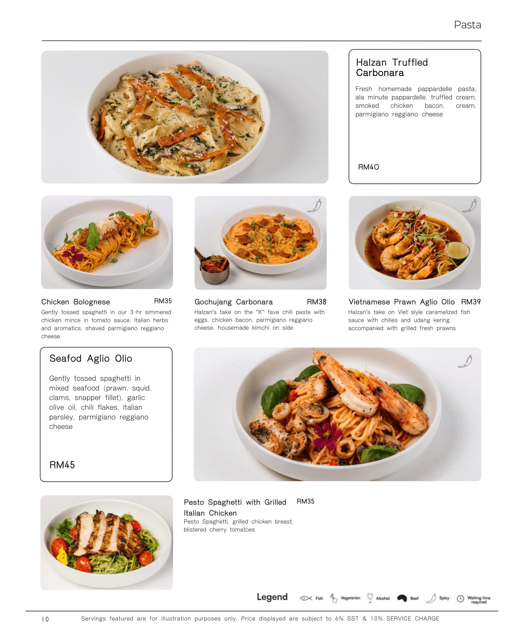 Menu | Pasta