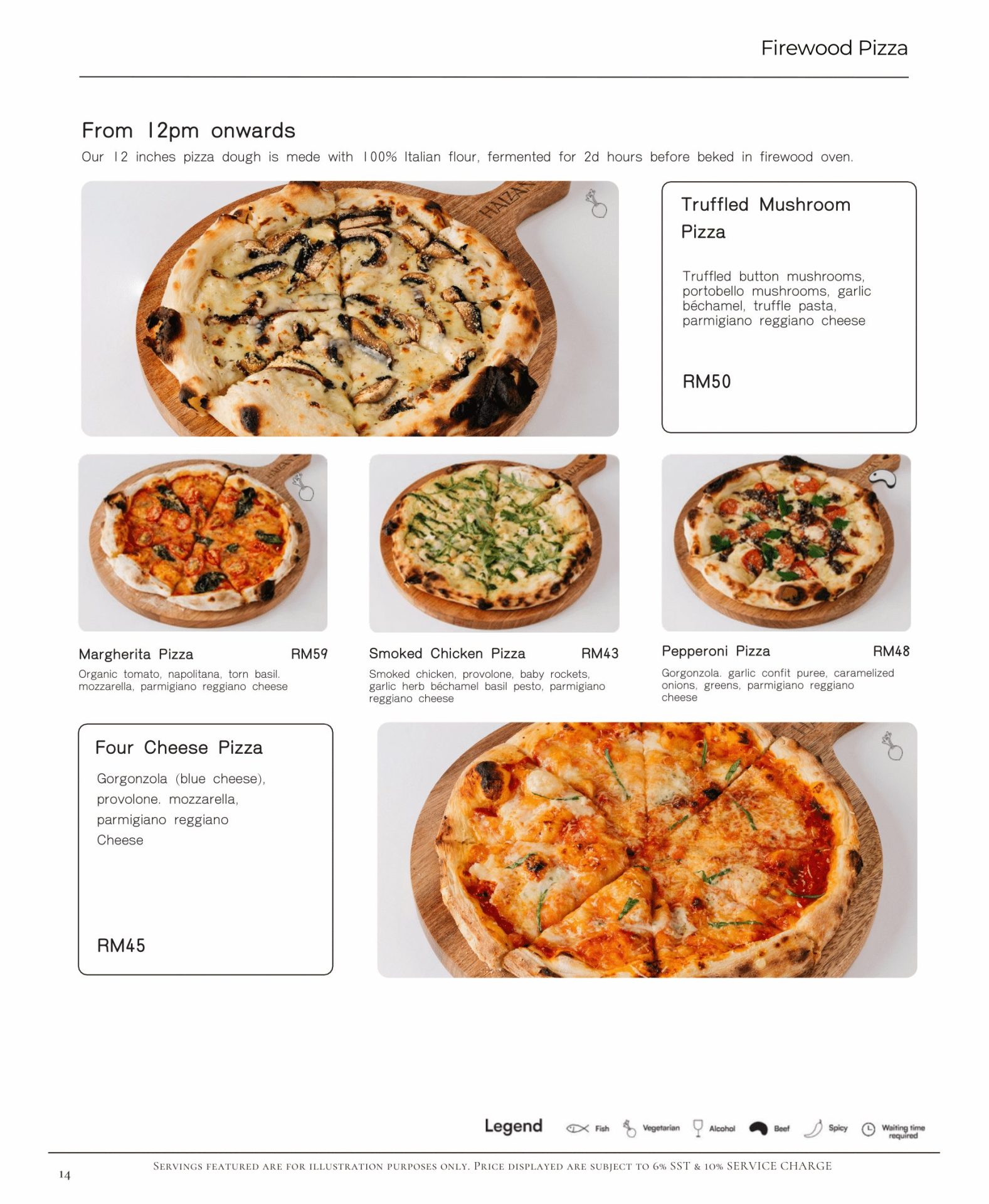 Menu | Firewood Pizza